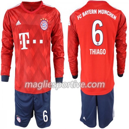Completo Calcio Bayern Monaco Thiago 6 Bambino Divisa Prima 2018/2019 ML